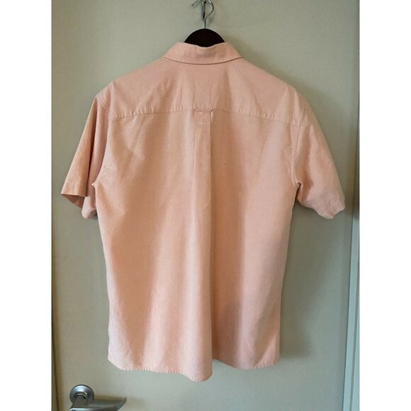Togo Men's Salmon Button Down Shirt 100% Cotton Size M - Picture 5 of 6